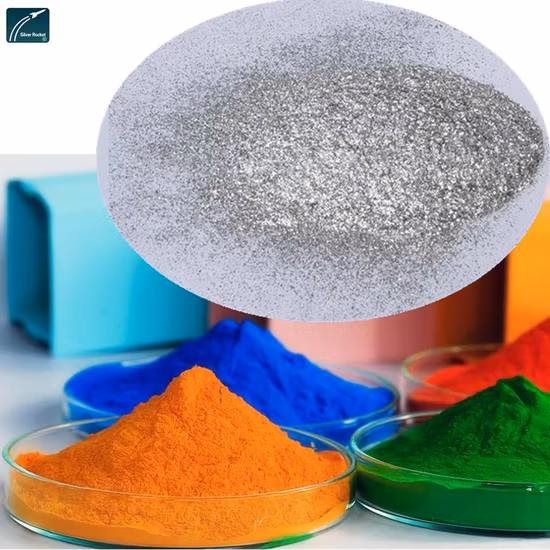 Color plata hojeando polvo de aluminio en escamas para recubrimiento en polvo