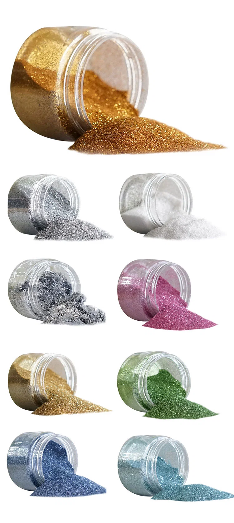 Super Fine Glitter Powder Gold Silver Shimmer Using for Textile