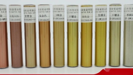 Recubrimiento en polvo químico de color dorado plateado metálico cromado para aluminio con ISO9001 10% de descuento